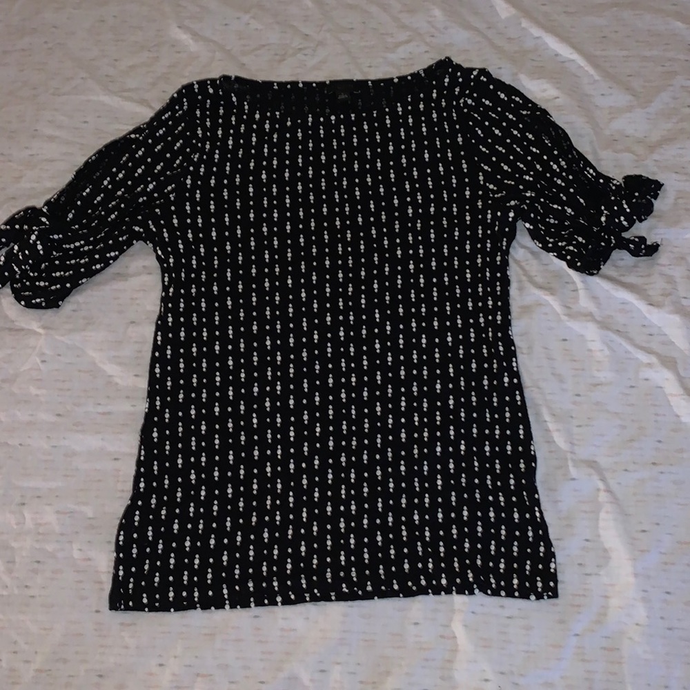 Ann Taylor blouse with tie sleeves